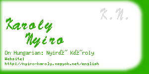 karoly nyiro business card